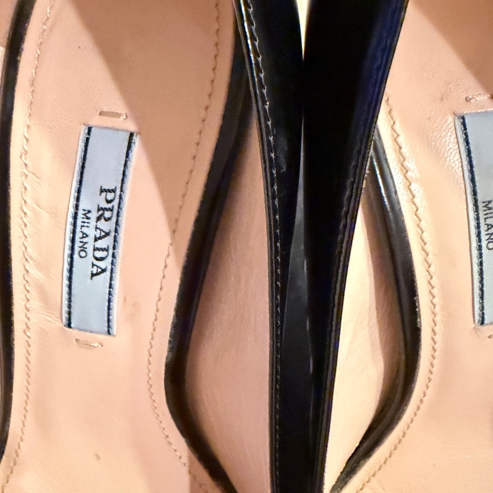 Prada Black Leather Heels - Picture 5 of 5